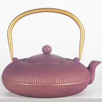 Nouvelle bouilloire en fer or rose, théière en fer avec filtre, lumière intérieure, eau bouillante, thé, café, théière en fonte