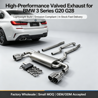 Échappement Catback Haut de Gamme pour BMW Série 3 G20 330i 325i B48 2020-2025, Silencieux Électrique Valvetronic en Acier Inoxydable SS304 à Quatre Sorties