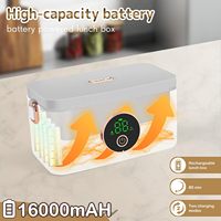 Chauffe-boîte à lunch électrique en acier inoxydable 1L Chauffe-récipient de stockage de nourriture thermique auto-chauffant pour enfants avec affichage de l'heure LED