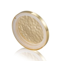 Couvercle de bougie en métal doré martelé par placage UV avec joint d'étanchéité en silicone pour bocaux à bougies en verre
