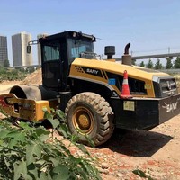 Compacteur vibrant à tambour unique SANY SSR220 d'occasion, 22 tonnes, pour travaux de terrassement routier