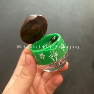 ISMAN Contenants vides pour baume à lèvres (pastèque, pomme), emballages mignons pour gommage à lèvres, pots à crème au miel avec cuillère et brosse 6g - Product Image 6
