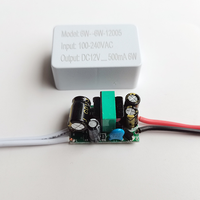 Boîtier plastique, pilote led 12V 6W 0,5 a, 500ma, transformateur d'alimentation, pilote 12V