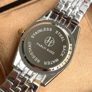 Reloj de Mujer Minimalista con Logotipo Personalizado, Correa de Acero Inoxidable, Resistente al Agua, Calendario, Casual, de Negocios, de Cuarzo - Product Image 4