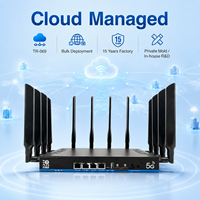 Router WiFi 7 OEM ODM OpenWRT BE19000 MT7988AV Quad Core 2.5G WAN LAN con Ranuras Dual SIM y Módulos 5G Dobles Opcionales