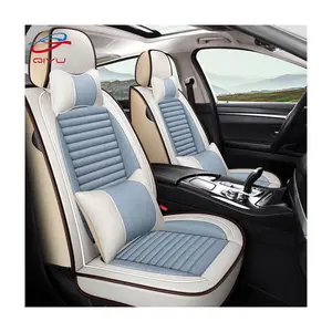 QIYU Factory Linen Fabric Seat Cover Full Front Seat Cover Universal Durable And Breathable Cushion Only 1 Front Seat Cover