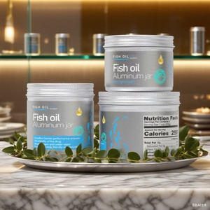 Air-tight Aluminum Tin Eco-Friendly Metal Can with Custom Logo Aluminum <b>Container</b> for Fish Oil Capsules - Product Image 3