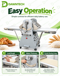 Machine à étaler la pâte de style européen, machine à rouler la pâte <span class=keywords><strong>pour</strong></span> boulangerie, <span class=keywords><strong>pour</strong></span> croissants, pain, pâtisserie et pâte <span class=keywords><strong>feuilletée</strong></span> - Product Image 5