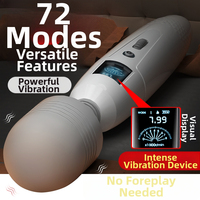 LCD-Display AV Vibrator-Stab mit Heizfunktion 8 Geschwindigkeiten Starke Vibration Wiederaufladbares Erwachsenen-Sexspielzeug für Frauen