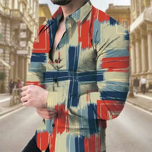 New <strong>Fashion</strong> <strong>Men's</strong> Shirt Digital Clear Print High Quality Long Sleeve Shirts 2023 Spring Male Casual <strong>Clothing</strong> Plus Size - Product Image 4