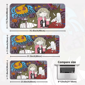 Grand tapis de souris, tapis de clavier pour ordinateur portable, design coloré de dessins animés, impression haute définition, accessoire de jeu, tapis de bureau décoratif - Product Image 2