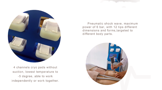 Pneumatic Shockwave Physiotherapy Criolipolysis Slimming Machine 2 in 1 Cool Pads Fat Freezing Extracorporeal Shock Wave Therapy Equipment For Pain Relief Pneumatic shock wave machine physiotherapy pain relief - Honkay shockwave therapy machine,shockwave therapy,shock wave therapy device,shock wave,shockwave therapy machine