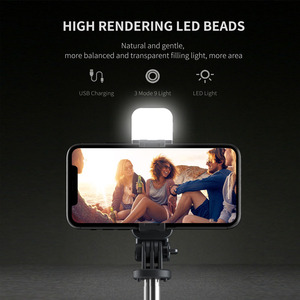 Lampe de remplissage sans fil avec télécommande, perche télescopique de 1024 mm, rotation à 360 degrés, bâton à <span class=keywords><strong>selfie</strong></span> - Product Image 3