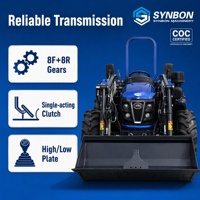 Traktor Mini Pertanian 4WD 75HP Mesin Diesel dengan Penggerak Gigi CE COC Roda untuk Penggunaan Pertanian Kebun & Kebun Anggur