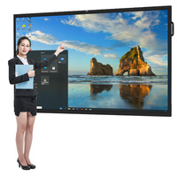 Panel interactivo Smart Bord con pantalla LCD de 75/85/98 pulgadas, pizarra digital inteligente interactiva para la enseñanza, todo en uno con pantalla táctil.