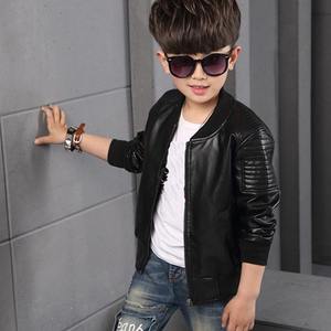 Vente en Gros Blouson Hiver Garçon en Cuir PU Doublé Polaire Épais, Manteau Chaud Coupe-Vent pour Enfants - Product Image 5