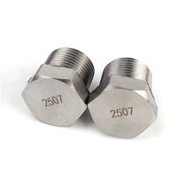 Bouchon conique hexagonal en acier inoxydable duplex 2507, filetage mâle personnalisé, bouchon d'étanchéité