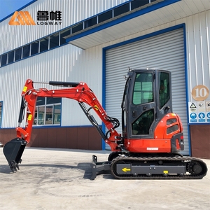 รถขุดขนาดเล็ก LOGWAY สำหรับงานดูแลสวน เครื่องยนต์คูโบต้า ผลิตจากโรงงานในจีน ได้รับการรับรองมาตรฐาน CE EPA และ EuroV สำหรับรถขุดขนาดเล็ก - Product Image 1