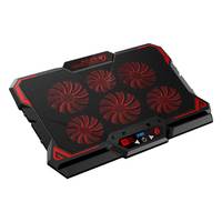 Support de refroidissement pour ordinateur portable à hauteur réglable 6 ventilateurs Tapis de refroidissement pour ordinateur portable de jeu 15.6 pouces avec affichage LED