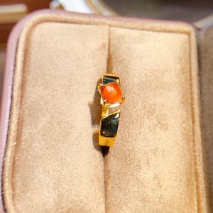 แหวนแต่งงานโกเมน spessartite สีส้ม925เงินสเตอร์ลิงเครื่องประดับเจ้าสาวที่ไม่ซ้ำกันขายส่งสำหรับคู่รัก - Product Image 6
