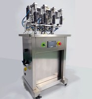 Machine de remplissage semi-automatique à 4 buses pour liquides (parfum, gouttes oculaires, cosmétiques, boissons) et petits flacons de parfum