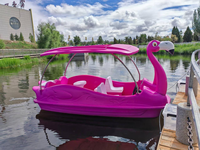 Bateau barbecue, Bateau grill flottant, Bateau donut de loisirs, Bateau de fête sur le lac, Bateau aquatique pour pique-nique