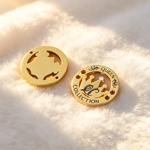 Étiquettes métalliques durables pour vêtements et porte-cartes, petites articles en cuir, avec logo personnalisé, vente en gros directe usine pour commandes en gros - Product Image 2