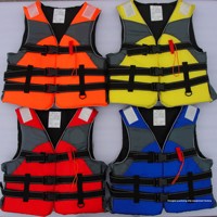 Gilet de sauvetage de pêche pour adultes et enfants en gros style gilet en néoprène en toile avec fonction gonflable grande flottabilité