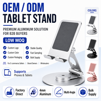 Support de tablette en aluminium pliable et réglable à 360 degrés, support de bureau pour iPad avec base stable, logo personnalisé, vente en gros OEM