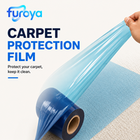Film de protection auto-adhésif brillant en PEHD pour tapis, largeur 60 cm, avec logo, pour protéger les sols finis avant la fin du projet