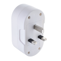 Adaptateur de voyage E-020-7 Schuko européen Allemagne, double prise vers prise britannique de type G, pour Singapour, Malaisie, Émirats arabes unis, Hong Kong