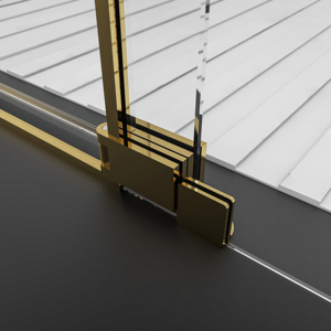 <span class=keywords><strong>Cadre</strong></span> de porte en acier inoxydable 304 personnalisé, charnières dorées, quincaillerie pour porte en verre, prix d'usine pour hôtels, salles de bain de luxe - Product Image 6