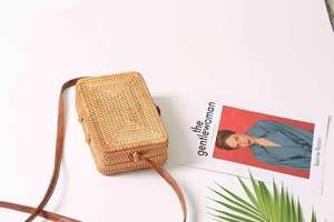 De alta calidad de bambú y mimbre bolso/redondo mimbre bolso con colorido decoración (Sandy 0084587176063 WS) - Product Image 2