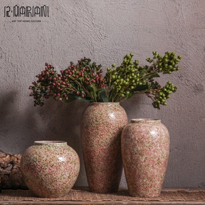 Handmade Pottery Antique Rustic Farmhouse Porcelain <strong>Flower</strong> <strong>Vase</strong> Vintage Large Ceramic Terracotta Retro Floor <strong>Vase</strong> - Product Image 3
