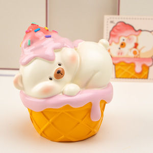 Yu Mo Bear Desserts Blind <b>Box</b> Resin Figurines Cartoon Animal Collectibles For Kids Gift Desktop Decor - Product Image 3