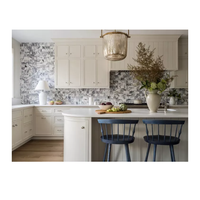 CBMmart Nouveaux meubles de cuisine blancs de style Shaker, designs modernes laqués, armoires de cuisine en bois massif