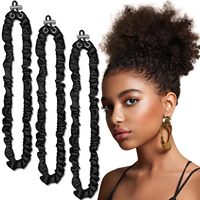 Vente en gros d'attaches à cheveux personnalisées réglables en satin de soie pour filles bandeaux à cheveux réutilisables ultra longs en satin chouchous