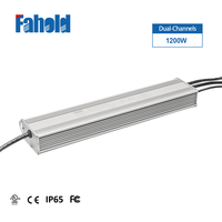 Alimentation LED étanche non isolée à entrée CA 200-480V, contrôle indépendant double canal, gradation, indice de protection IP65 pour éclairage public