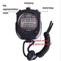 YIZHI XL-026N Taşınabilir El Tipi Cep LCD Profesyonel Kronometre, Tarih Alarmı, Spor Dijital Koşu Hafızalı Kronometre Zamanlayıcı
