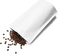 Échantillon gratuit personnalisé Sacs avec logo personnalisé de toutes tailles en papier kraft blanc écologique pochettes debout avec fenêtre mate pour thé, noix, café