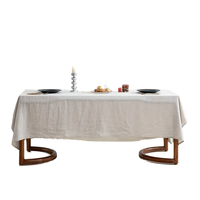 Nappe carrée non tissée de couleur unie en lin européen moderne pour les mariages à la maison, les hôtels