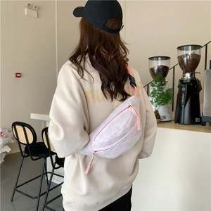 กระเป๋าคาดเอวไนลอนลายทางกันน้ำแบบลำลองสำหรับผู้หญิงปี 2024 ความจุขนาดใหญ่ สะพายข้าง สะพายไหล่เดียว สายโซ่ - Product Image 3