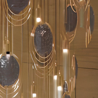 Lustre d'escalier LED moderne nordique personnalisé, design simple et luxueux, luminaire artistique créatif pour plafond haut, villa, restaurant, hôtel