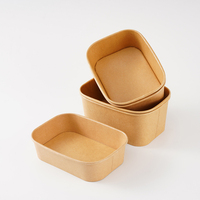 Boîte à lunch jetable carrée en papier kraft recyclé, boîte bento, pour la salle de sport, la piscine, les pique-niques en plein air, vente en gros d'usine