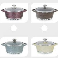 Set Panci dan Wajan Grosir 23Pcs Anti Lengket Granit Peralatan Masak Dapur Aluminium