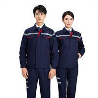 Combinaisons de travail en coton à manches longues sur mesure pour hommes - Printemps/Automne - Ensemble de vêtements de travail résistants aux taches pour ateliers et usines