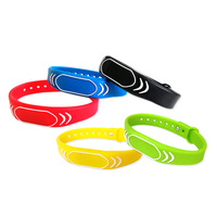 Bracelet de montre en silicone durable et étanche, équipé de RFID réinscriptible et de NFC 13,56 MHz, carte d'accès vierge clonée 213/215/216