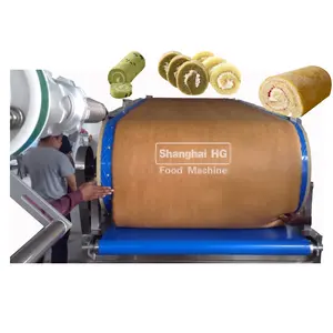 500 kg per hour High Productivity Layer cake baking production line/Swiss roll making Hot products Price is competitive