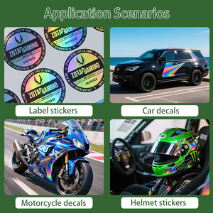 Mẫu miễn phí cao cấp Holographic phun vinyl bọc tùy chỉnh có thể tháo rời PVC Glossy bề mặt vải xe dính Vinyl cuộn giấy - Product Image 5