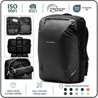 Sac à dos de randonnée 35L avec tissu polyester enduit TPU hydrofuge, compartiment pour ordinateur portable, ceinture de hanche détachable, sac de randonnée extérieur